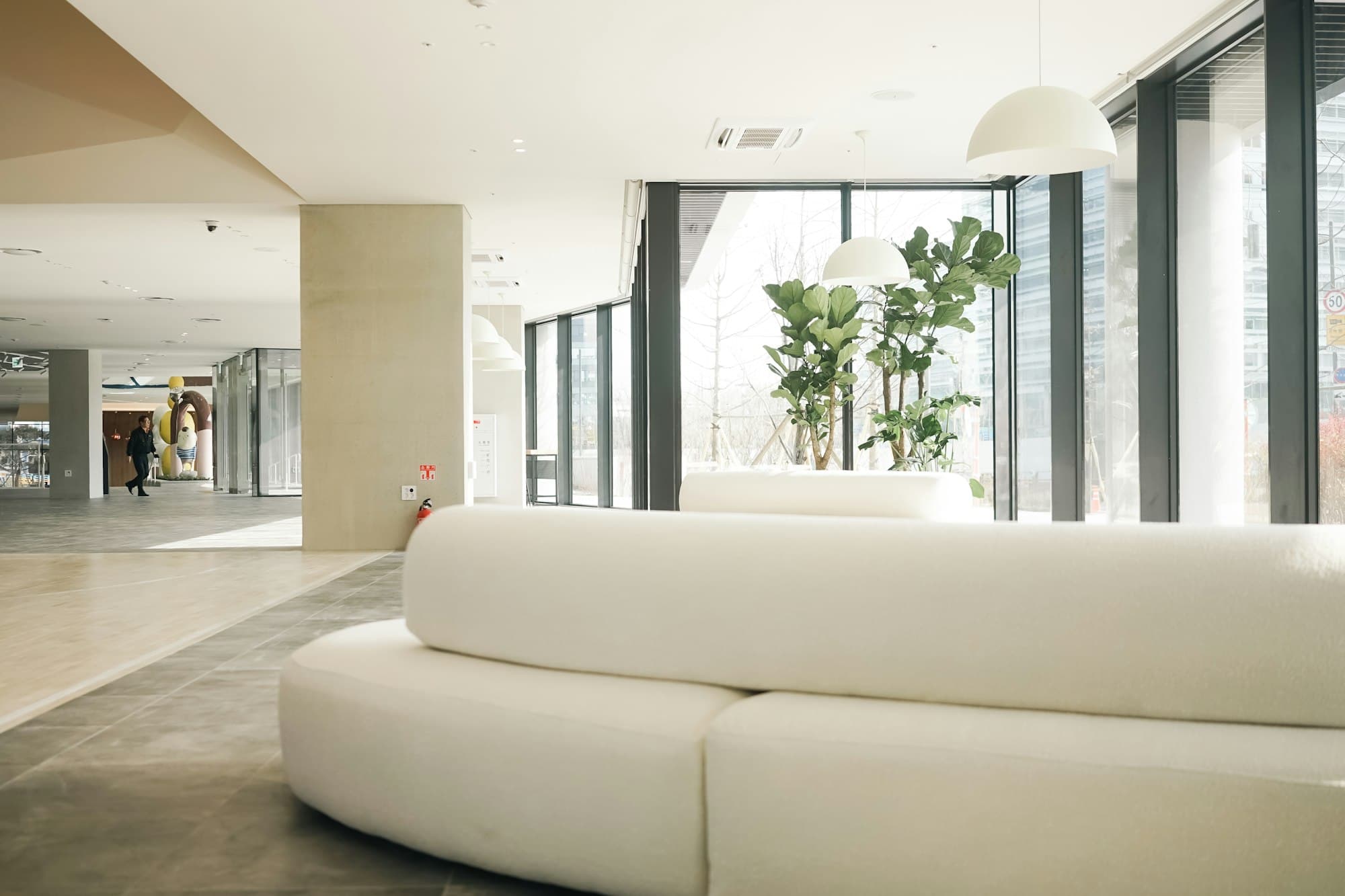 Architectural interior in warm natural materials