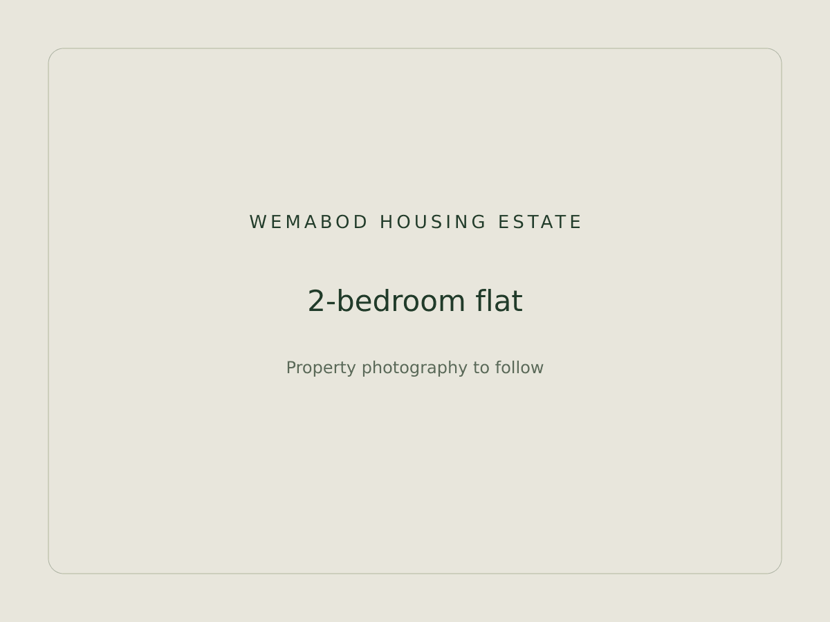 2-bedroom flat, Wemabod Housing Estate